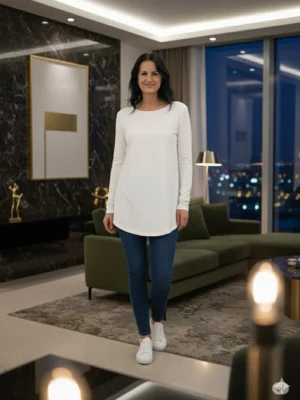 Dámske smotanové tričko