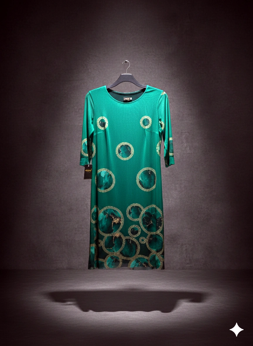 Elegantné dámske šaty Lea zelené – nekrčivý polyester | EDO